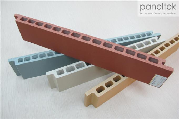 Natural Color Terracotta Panels Facade Cladding Materials With Low Maintenance