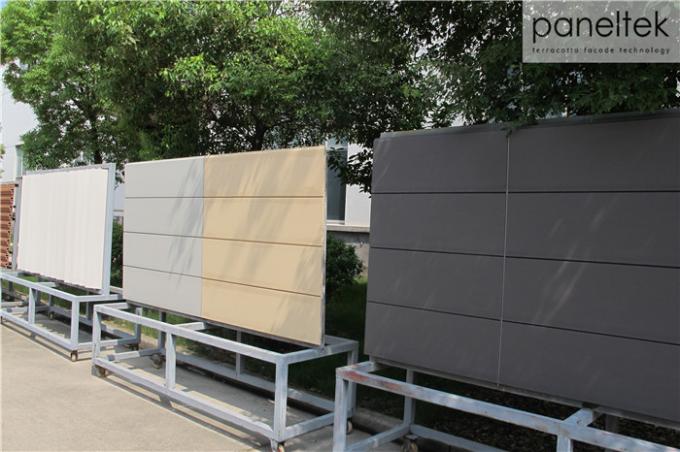 Ventilated Facade Wall Ceramic Covering Panels Anti - Frost With 30mm Thickness